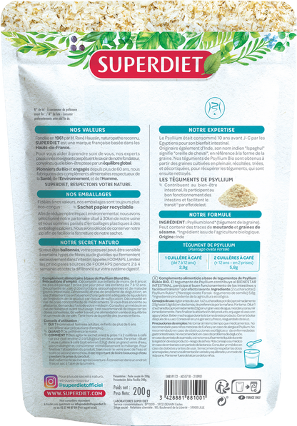 Psyllium blond bio (transit naturel, bien-être digestif) - 2